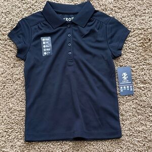 Izod Girls' Navy Short-Sleeve Polo Shirt